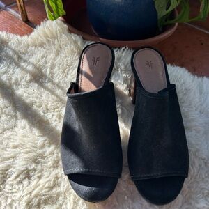 Frye Slide Sandals with Block Heels